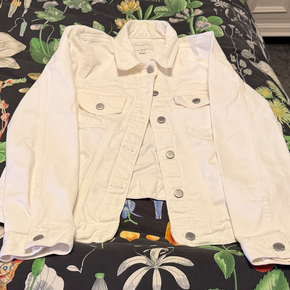Banana Republic White Denim Jacket